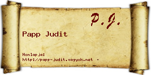 Papp Judit névjegykártya